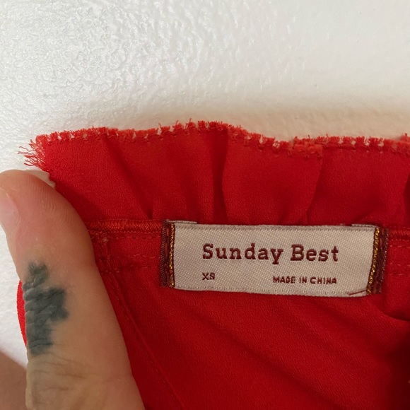 Sunday Best poppy/orange trapeze dress xs - Picture 5 of 5